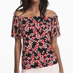 Off Shoulder cherry Blossoms Top